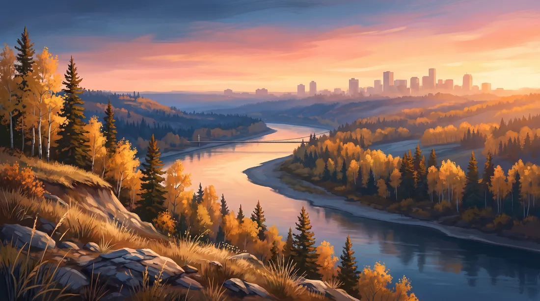 Edmonton area: a painted landscape of the zone